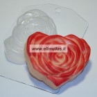 Plastikinė muilo forma ''Širdelė rožė''