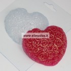Plastikinė muilo forma ''Širdelė iš rožių''