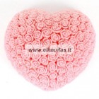 Silikoninė muilo/žvakės forma ''Rožių širdis''