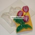 Plastikinė muilo forma ''Gėlė- tulpės''